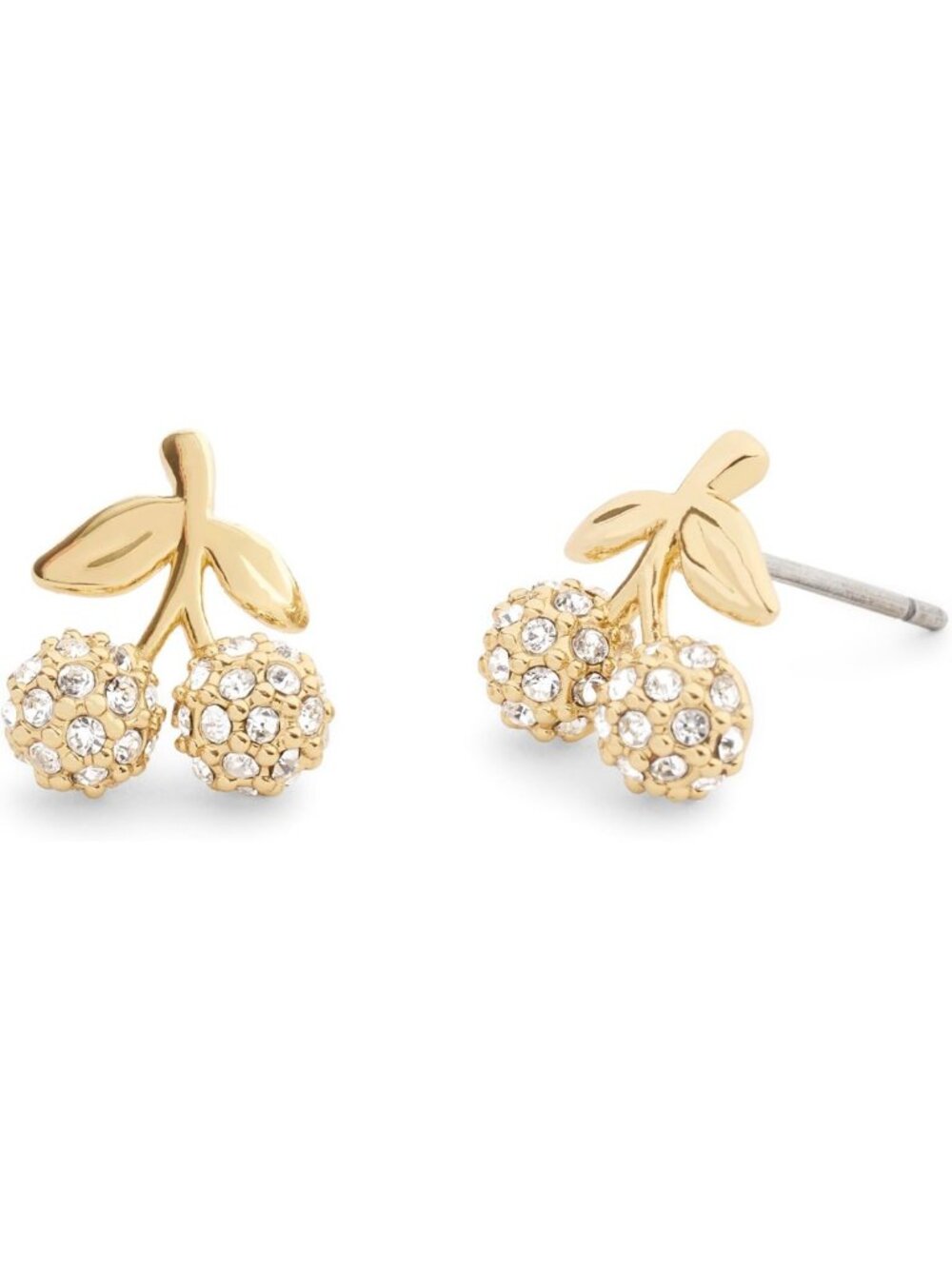 Pavé Icons Cherry Stud Earrings for Women - Elegant Jewelry, Perfect Gift